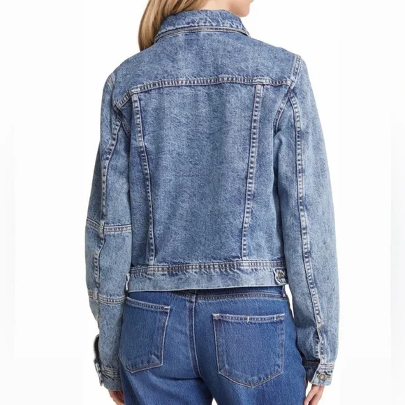 Free People We The Free Rumors Denim Jacket size Large ❤️ - Picture 2 of 7